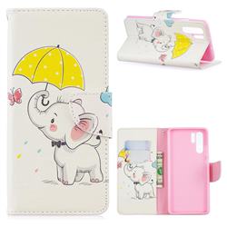 Umbrella Elephant Leather Wallet Case for Huawei P30 Pro