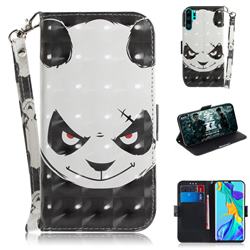 Angry Bear 3D Painted Leather Wallet Phone Case for Huawei P30 Pro