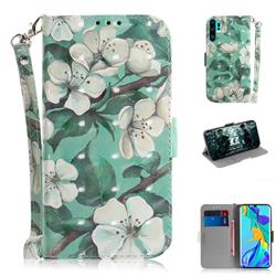 Watercolor Flower 3D Painted Leather Wallet Phone Case for Huawei P30 Pro