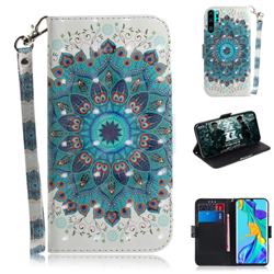 Peacock Mandala 3D Painted Leather Wallet Phone Case for Huawei P30 Pro
