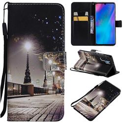 City Night View PU Leather Wallet Case for Huawei P30 Pro