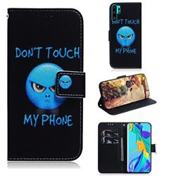 Not Touch My Phone PU Leather Wallet Case for Huawei P30 Pro