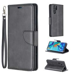 Classic Sheepskin PU Leather Phone Wallet Case for Huawei P30 Pro - Black