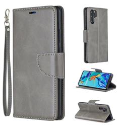 Classic Sheepskin PU Leather Phone Wallet Case for Huawei P30 Pro - Gray