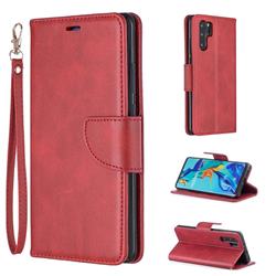 Classic Sheepskin PU Leather Phone Wallet Case for Huawei P30 Pro - Red