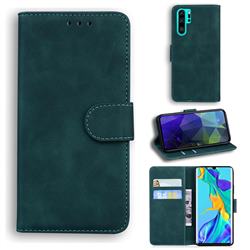 Retro Classic Skin Feel Leather Wallet Phone Case for Huawei P30 Pro - Green