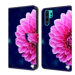 Pink Petals Crystal PU Leather Protective Wallet Case Cover for Huawei P30 Pro