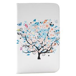 Colorful Tree Folio Stand Leather Wallet Case for Samsung Galaxy Tab 3 7.0 inch P3200