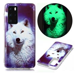 Galaxy Wolf Noctilucent Soft TPU Back Cover for Huawei P40