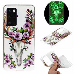 Sika Deer Noctilucent Soft TPU Back Cover for Huawei P40