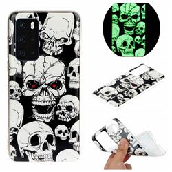 Red-eye Ghost Skull Noctilucent Soft TPU Back Cover for Huawei P40