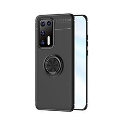 Auto Focus Invisible Ring Holder Soft Phone Case for Huawei P40 - Black