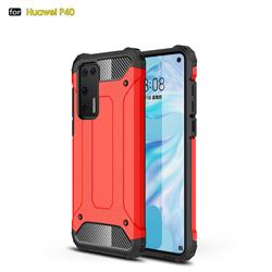 King Kong Armor Premium Shockproof Dual Layer Rugged Hard Cover for Huawei P40 - Big Red