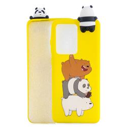 Striped Bear Soft 3D Climbing Doll Soft Case for Huawei P40