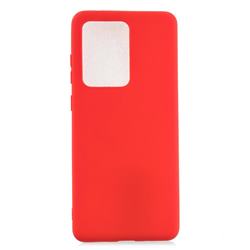 Candy Soft Silicone Protective Phone Case for Huawei P40 - Red