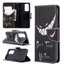 Crooked Grin Leather Wallet Case for Huawei P40