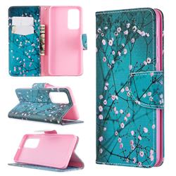 Blue Plum Leather Wallet Case for Huawei P40