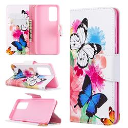 Vivid Flying Butterflies Leather Wallet Case for Huawei P40