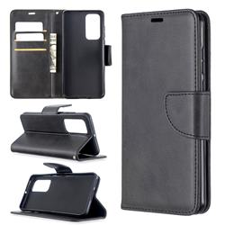 Classic Sheepskin PU Leather Phone Wallet Case for Huawei P40 - Black