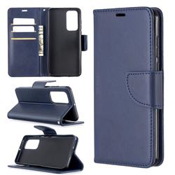 Classic Sheepskin PU Leather Phone Wallet Case for Huawei P40 - Blue