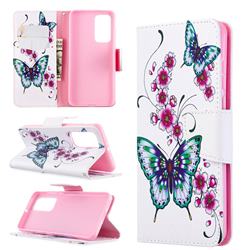 Peach Butterflies Leather Wallet Case for Huawei P40