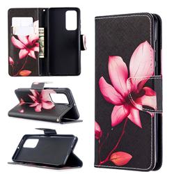 Lotus Flower Leather Wallet Case for Huawei P40