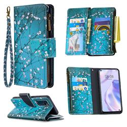 Blue Plum Binfen Color BF03 Retro Zipper Leather Wallet Phone Case for Huawei P40