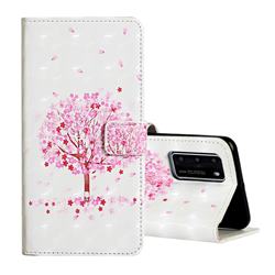 Sakura Flower Tree 3D Painted Leather Phone Wallet Case for Huawei P40