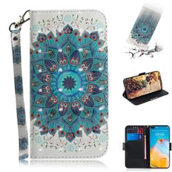 Peacock Mandala 3D Painted Leather Wallet Phone Case for Huawei P40