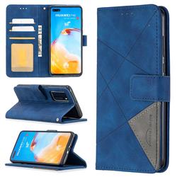 Binfen Color BF05 Prismatic Slim Wallet Flip Cover for Huawei P40 - Blue