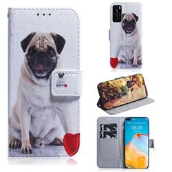 Pug Dog PU Leather Wallet Case for Huawei P40
