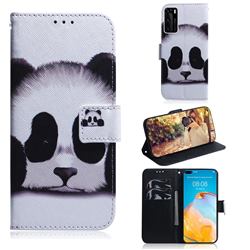 Sleeping Panda PU Leather Wallet Case for Huawei P40