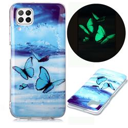 Flying Butterflies Noctilucent Soft TPU Back Cover for Huawei P40 Lite