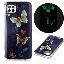 Golden Butterflies Noctilucent Soft TPU Back Cover for Huawei P40 Lite