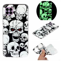 Red-eye Ghost Skull Noctilucent Soft TPU Back Cover for Huawei P40 Lite