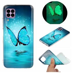 Butterfly Noctilucent Soft TPU Back Cover for Huawei P40 Lite