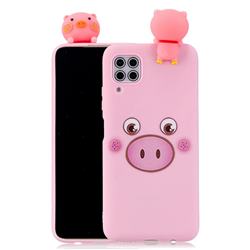 Small Pink Pig Soft 3D Climbing Doll Soft Case for Huawei P40 Lite