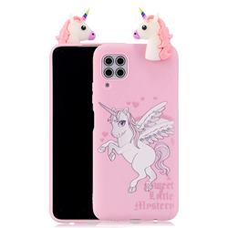 Wings Unicorn Soft 3D Climbing Doll Soft Case for Huawei P40 Lite