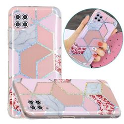 Pink Marble Painted Galvanized Electroplating Soft Phone Case Cover for Huawei P40 Lite