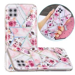 Rose Flower Painted Galvanized Electroplating Soft Phone Case Cover for Huawei P40 Lite