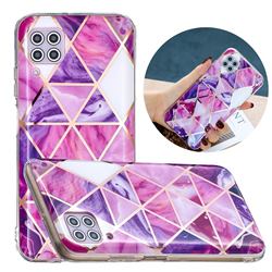 Purple Dream Triangle Painted Marble Electroplating Protective Case for Huawei P40 Lite