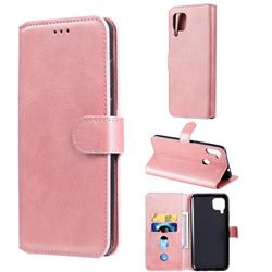 Retro Calf Matte Leather Wallet Phone Case for Huawei P40 Lite - Pink