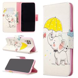 Umbrella Elephant Leather Wallet Case for Huawei P40 Lite
