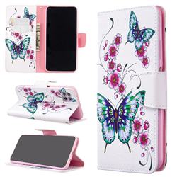 Peach Butterflies Leather Wallet Case for Huawei P40 Lite