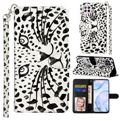 Leopard Panther 3D Leather Phone Holster Wallet Case for Huawei P40 Lite