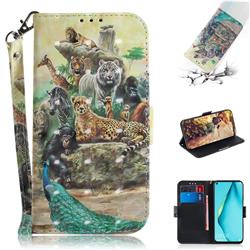 Beast Zoo 3D Painted Leather Wallet Phone Case for Huawei P40 Lite