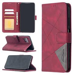 Binfen Color BF05 Prismatic Slim Wallet Flip Cover for Huawei P40 Lite - Red