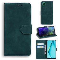 Retro Classic Skin Feel Leather Wallet Phone Case for Huawei P40 Lite - Green
