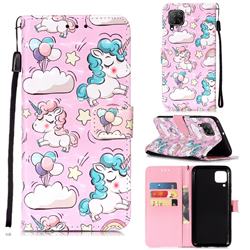 Angel Pony 3D Painted Leather Wallet Case for Huawei P40 Lite