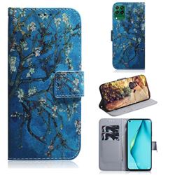 Apricot Tree PU Leather Wallet Case for Huawei P40 Lite